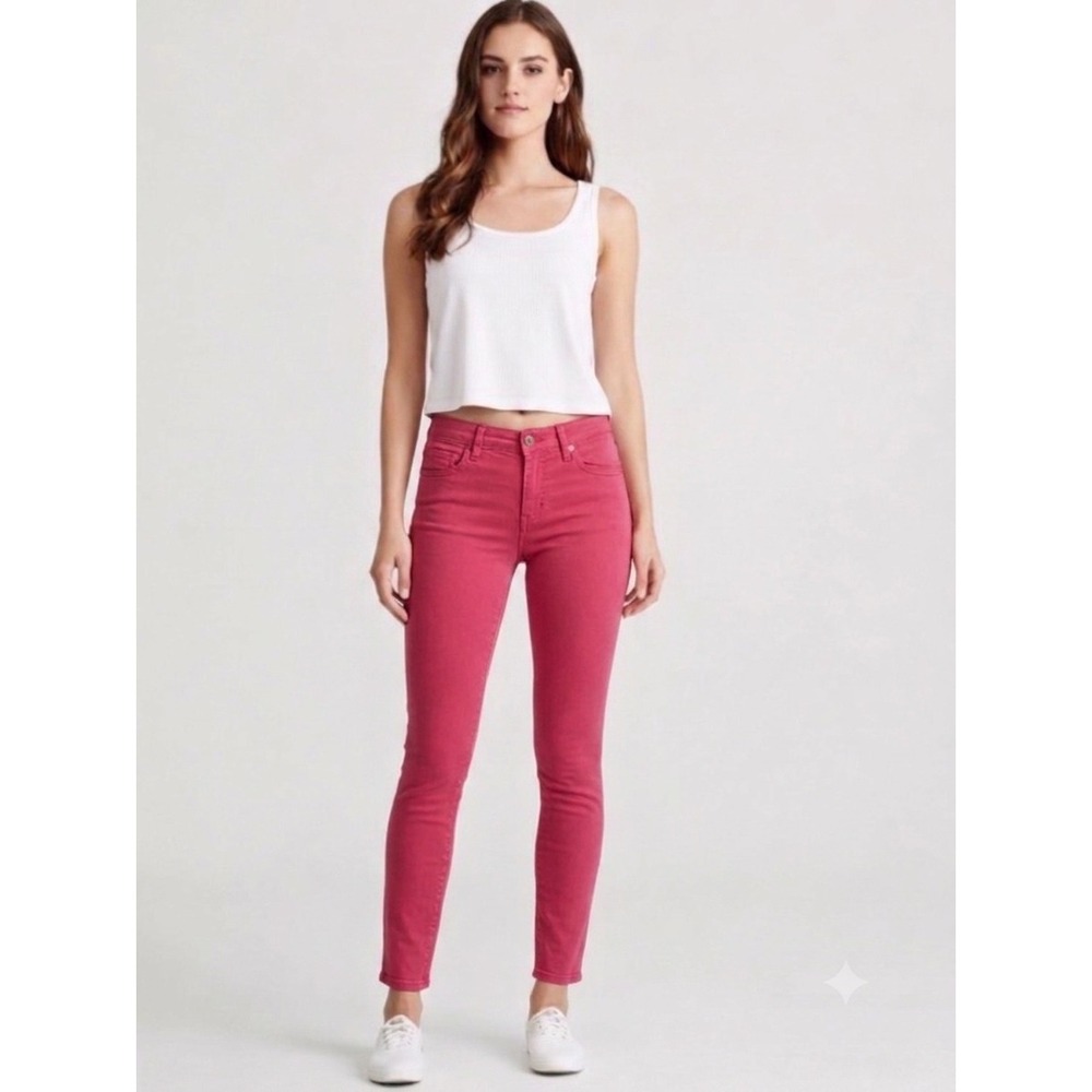 AG Adriano Goldschmied Calypso St Barth 30R The Stilt Cigarette Jean Pink Sorbet